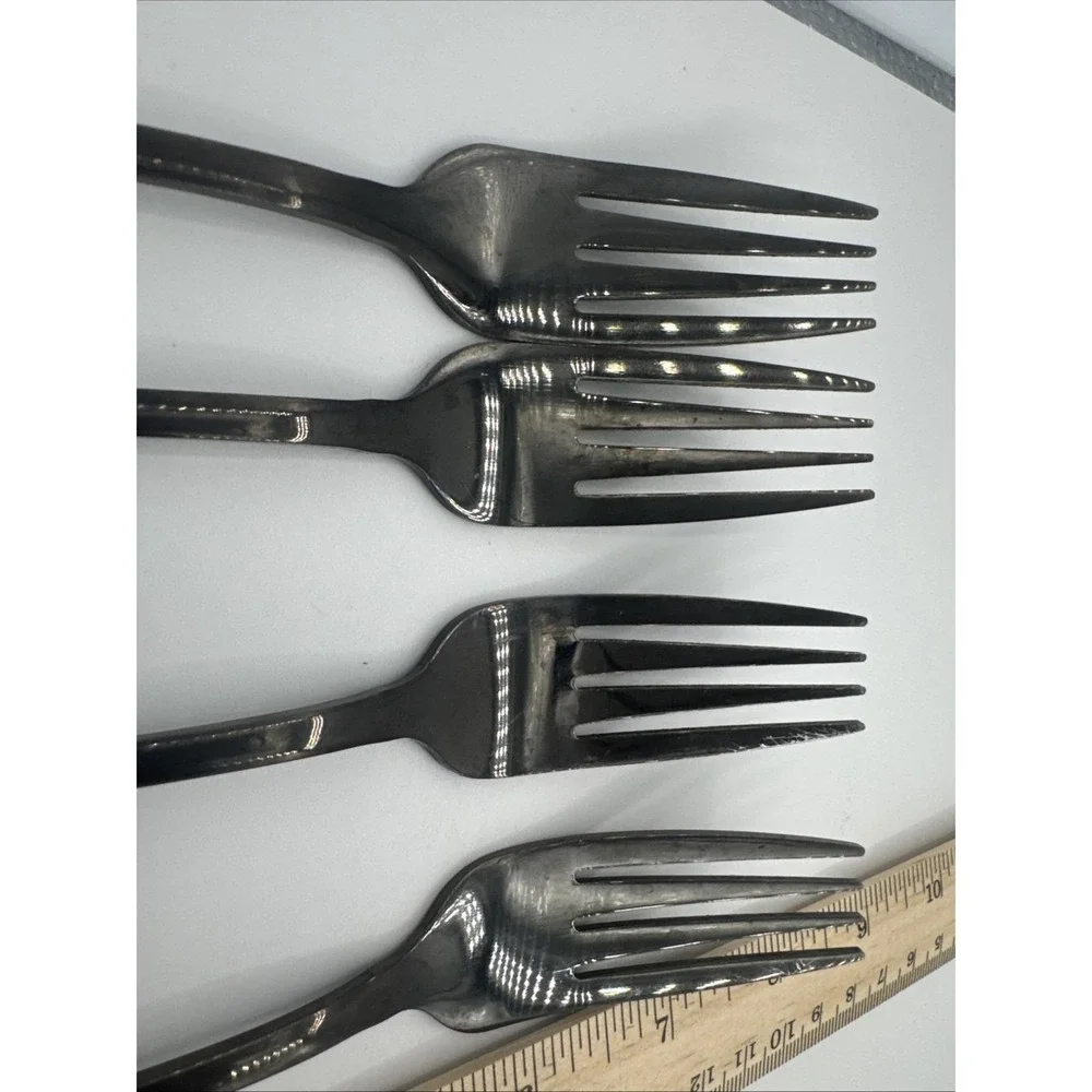 Black Satin Flatware Stainless Steel Spoon Fork Knives‎ 14 Pieces